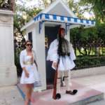 Saya dengan rok putih di Athena :)